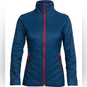 Icebreaker Blue Packable MerinoLOFT Jacket with Red Zipper Pull

Ladies Medium
